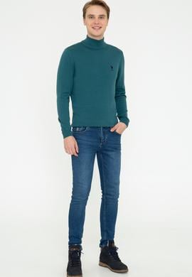 Erkek Petrol Basic Kazak - 50237006118