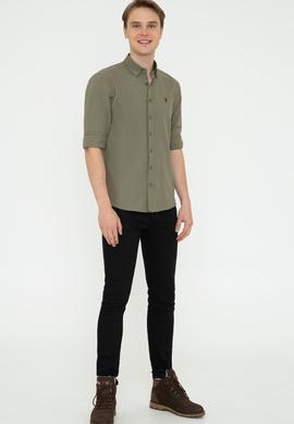 Erkek Haki Gömlek Uzunkol Basic - 50249786028