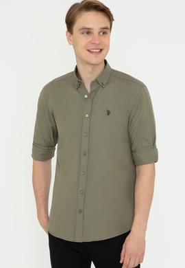 Erkek Haki Gömlek Uzunkol Basic - 50249786028