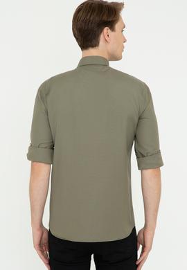 Erkek Haki Gömlek Uzunkol Basic - 50249786028