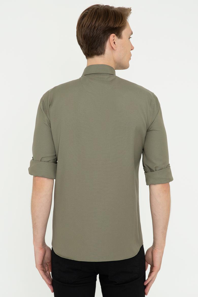 Erkek Haki Gömlek Uzunkol Basic - 50249786028