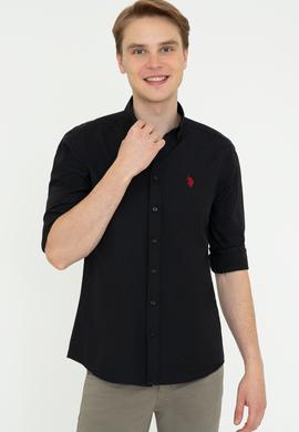 Erkek Siyah Gömlek Uzunkol Basic - 50249786061