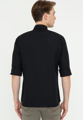 Erkek Siyah Gömlek Uzunkol Basic - 50249786061