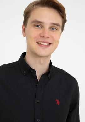 Erkek Siyah Gömlek Uzunkol Basic - 50249786061