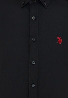 Erkek Siyah Gömlek Uzunkol Basic - 50249786061