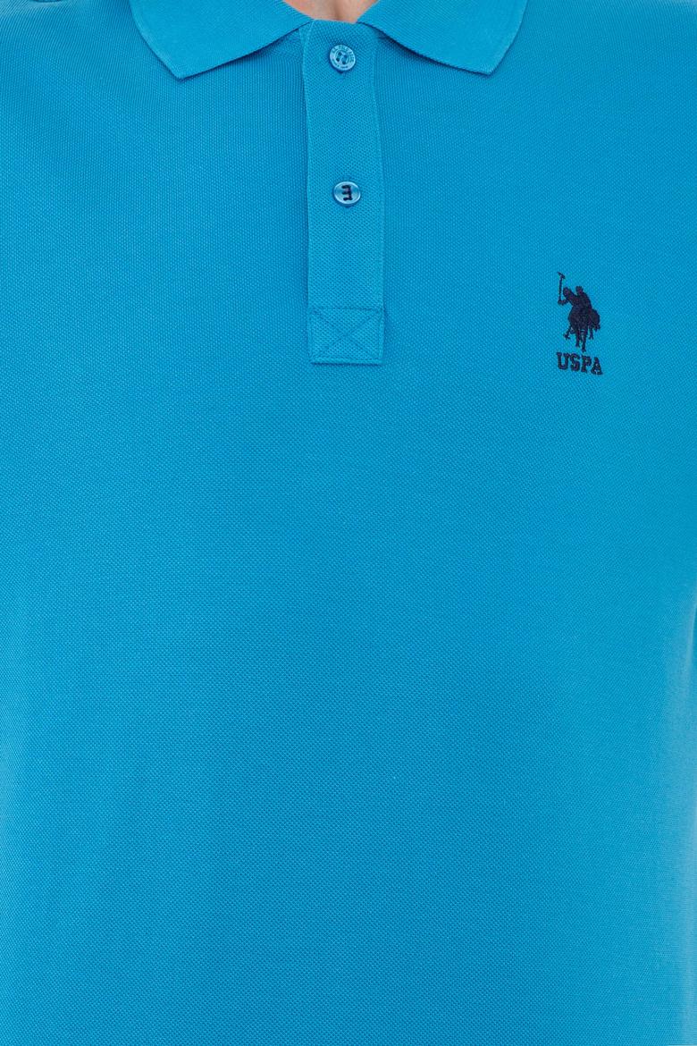 Erkek Kobalt Polo Yaka Basic T-Shirt - 50232308182