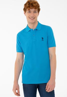 Erkek Kobalt Polo Yaka Basic T-Shirt - 50232308182