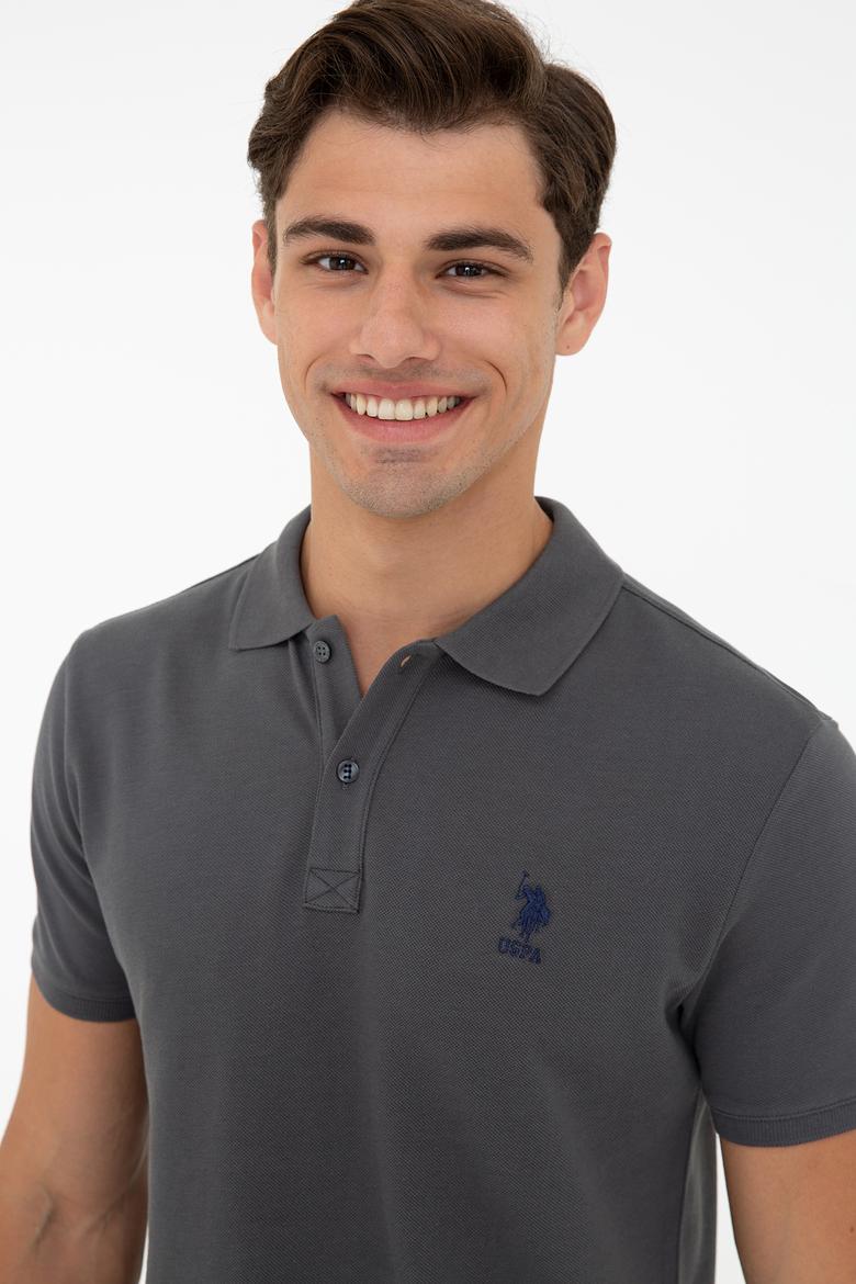 Erkek Antrasit Polo Yaka T-Shirt Basic - 50232311207