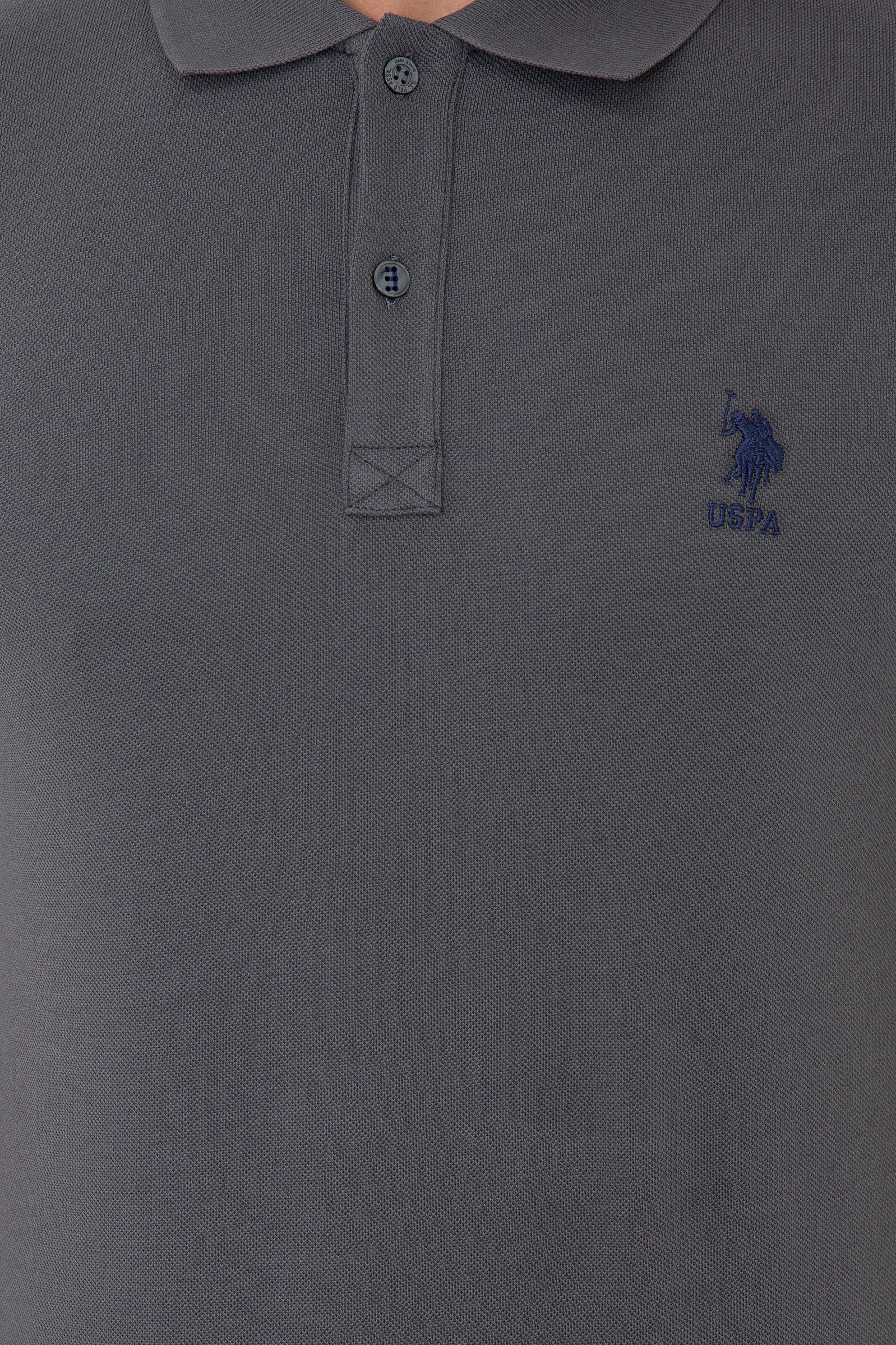 Erkek Antrasit Polo Yaka T-Shirt Basic
