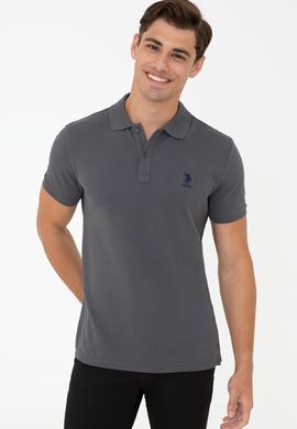 Erkek Antrasit Polo Yaka T-Shirt Basic - 50232311207