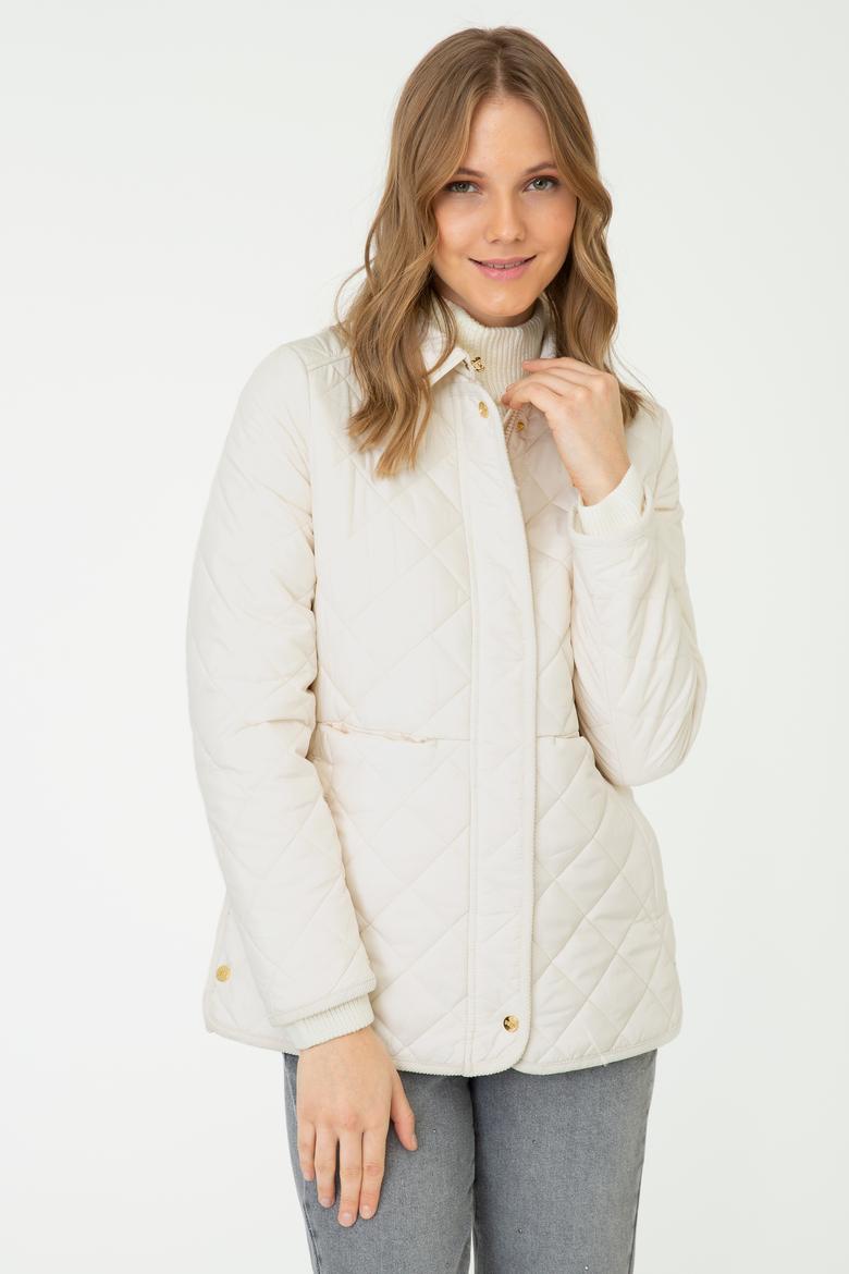 Kadın Beyaz Mont