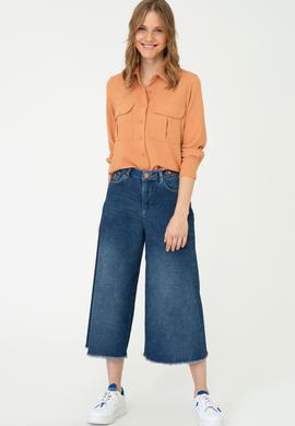 Kadın Kiremit Uzun Kollu Gömlek - 50237874054