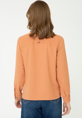 Kadın Kiremit Uzun Kollu Gömlek - 50237874054