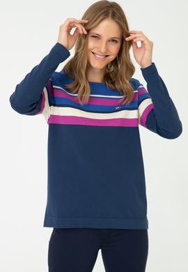 Kadın İndigo Triko Kazak - 50244861011