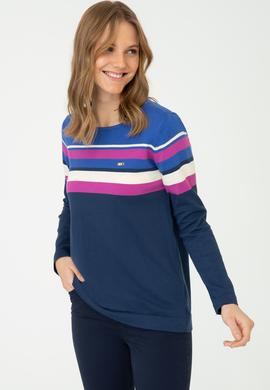 Kadın İndigo Triko Kazak - 50244861011