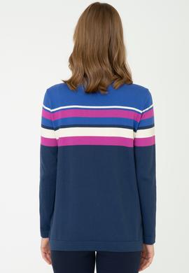 Kadın İndigo Triko Kazak - 50244861011