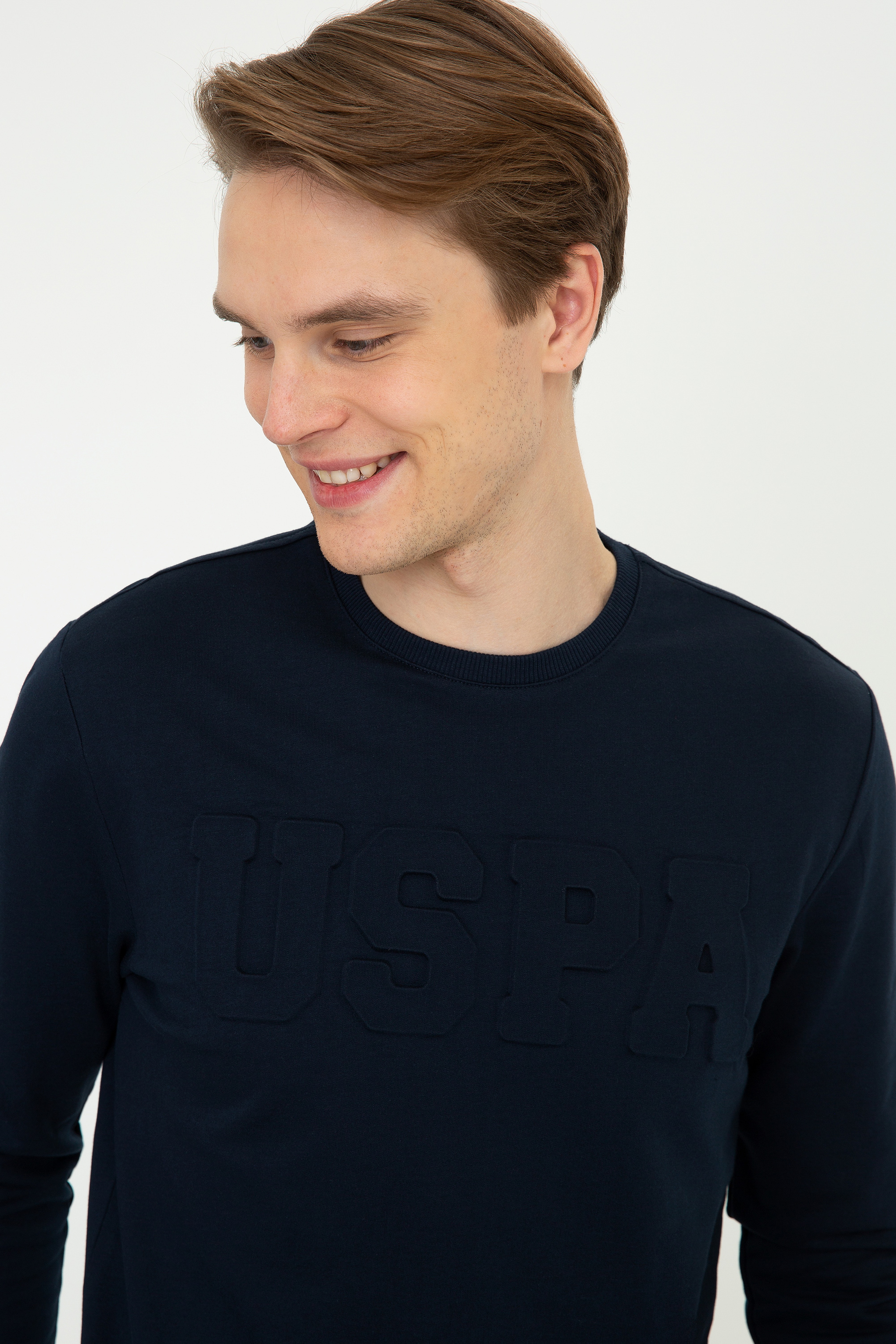 Erkek Lacivert Sweatshirt Basic - Image 2