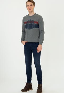 Erkek Antrasit Melanj Sweatshirt - 50236891008