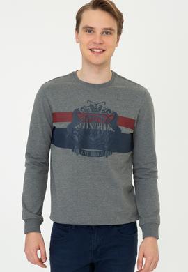 Erkek Antrasit Melanj Sweatshirt - 50236891008