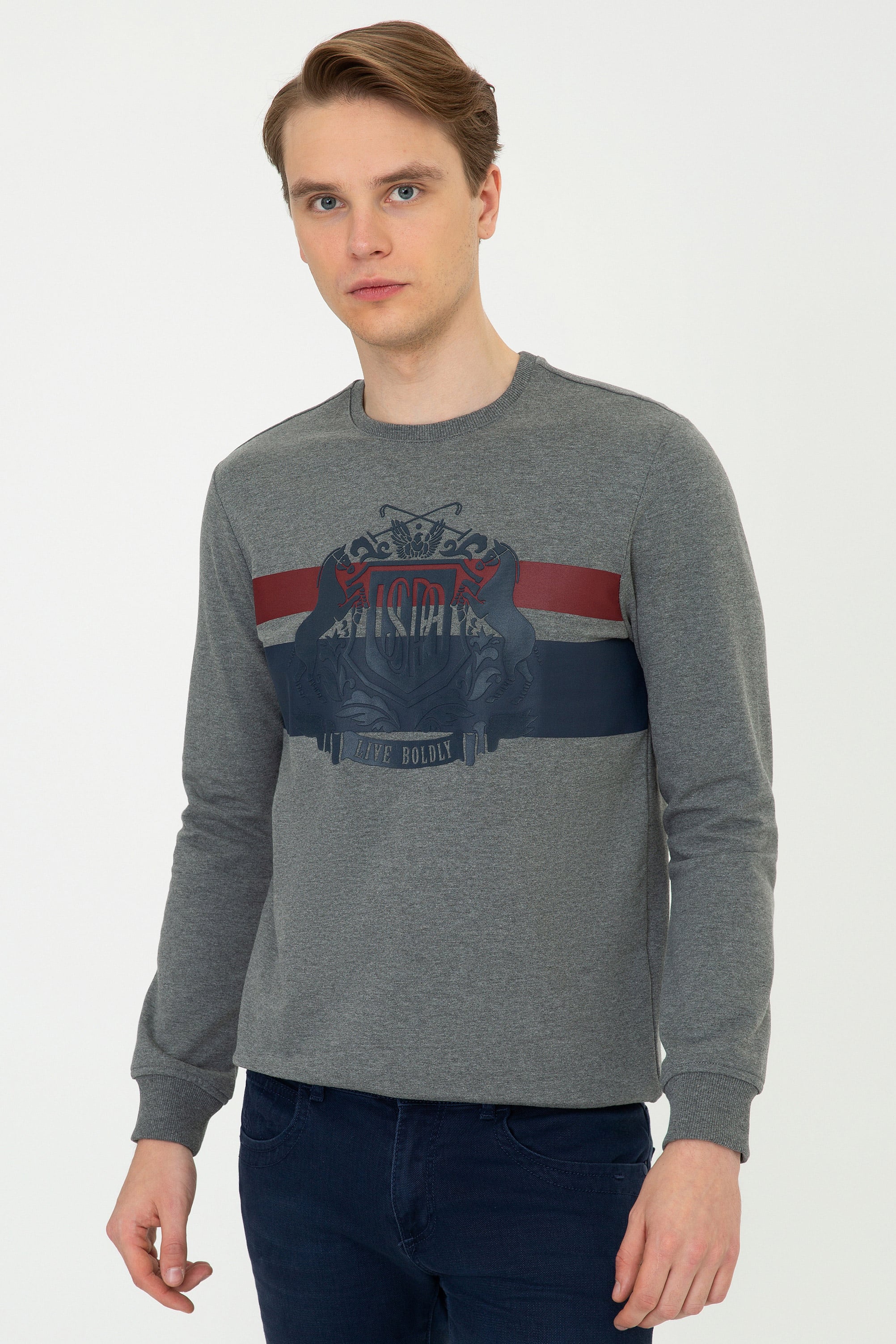Erkek Antrasit Melanj Sweatshirt