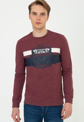 Erkek Bordo Sweatshirt - 50236891020