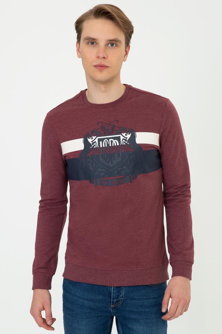 Erkek Bordo Sweatshirt