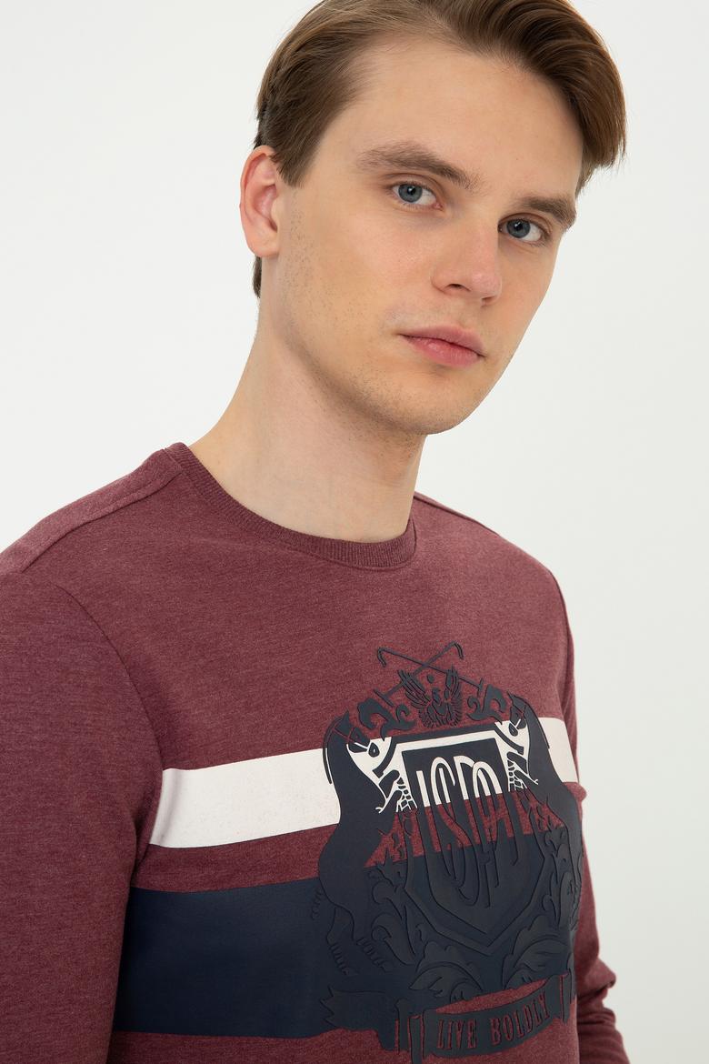 Erkek Bordo Sweatshirt - 50236891020