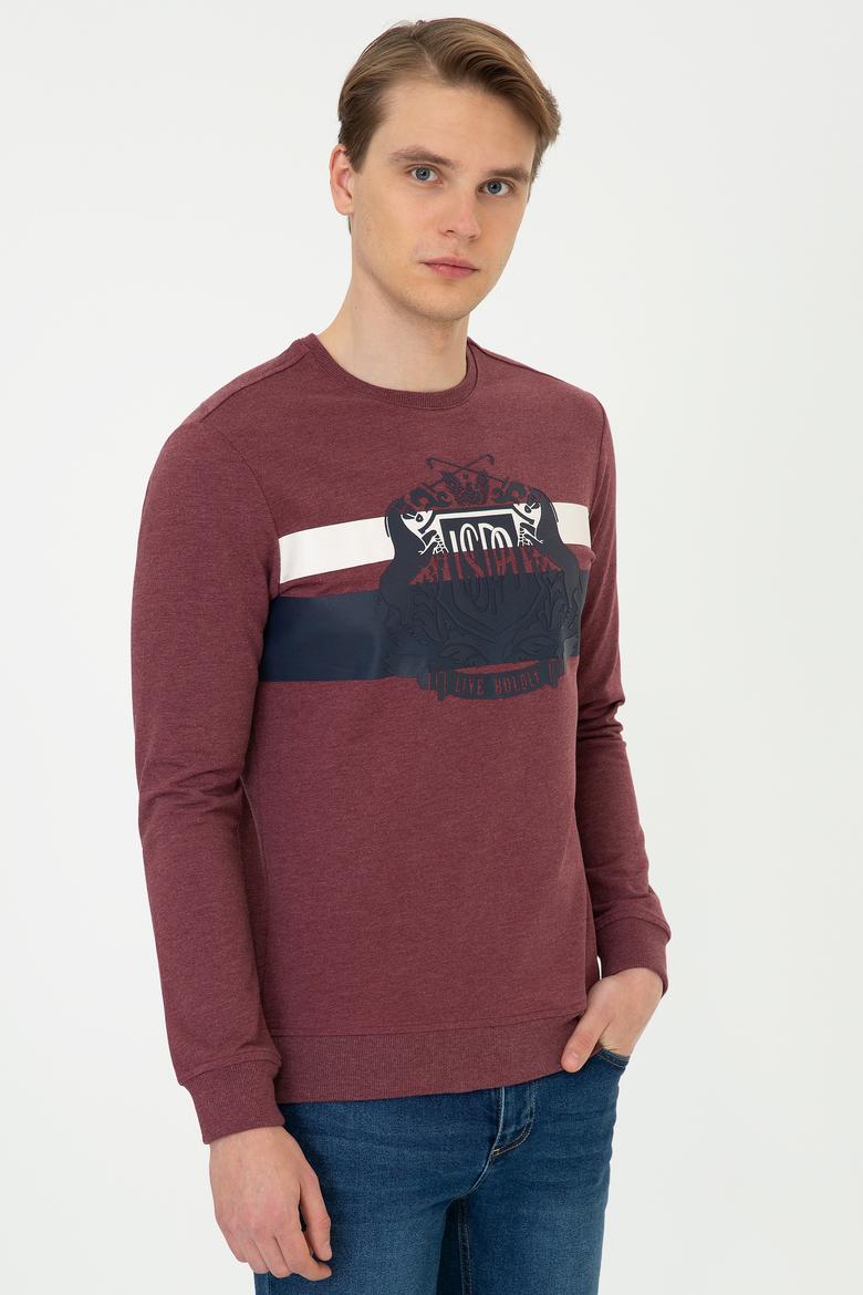 Erkek Bordo Sweatshirt - 50236891020