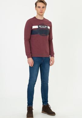 Erkek Bordo Sweatshirt - 50236891020