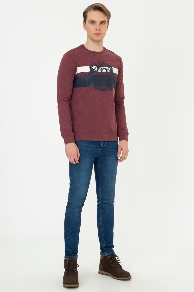 Erkek Bordo Sweatshirt - 50236891020