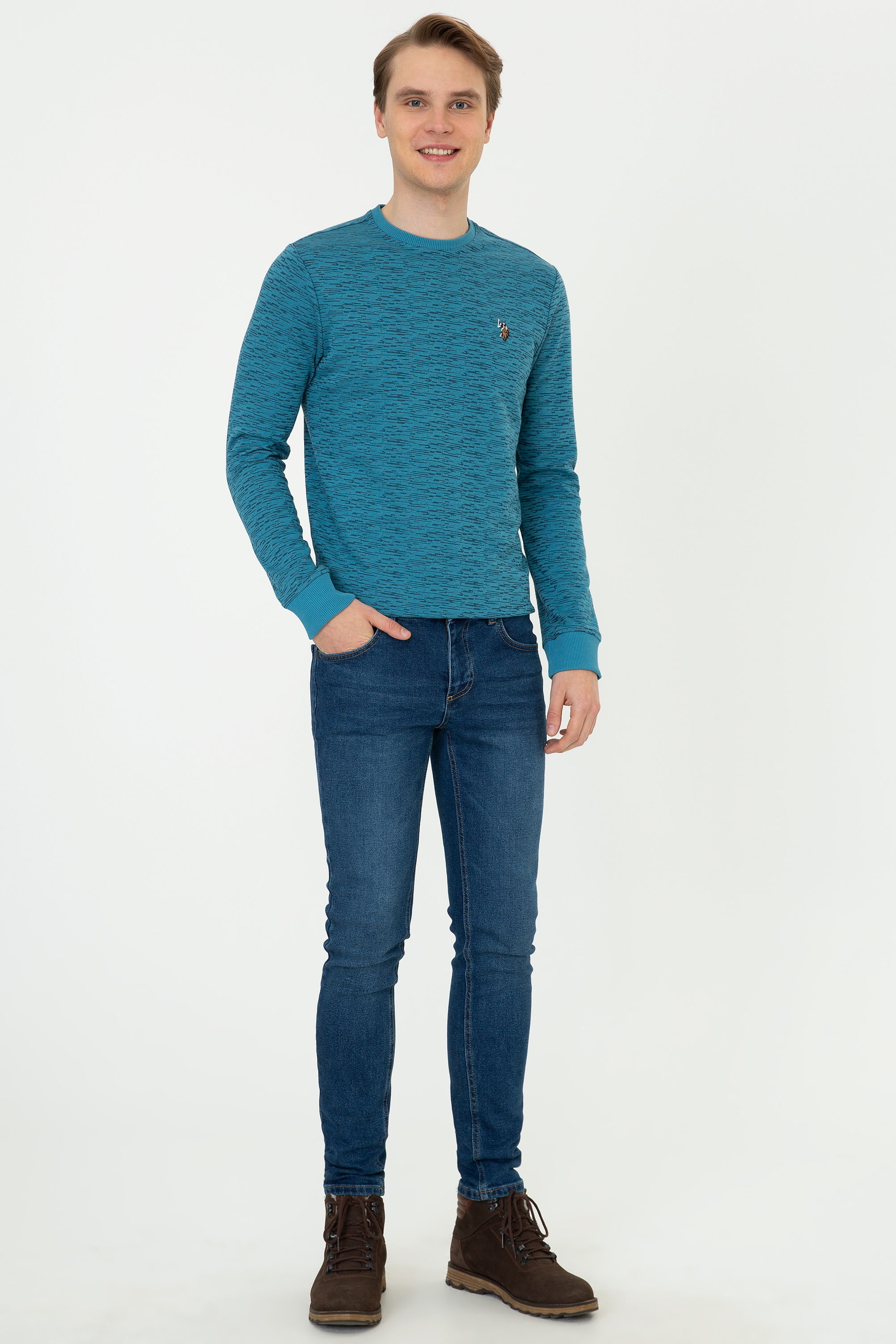 Erkek Mint Sweatshirt - Image 5