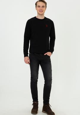 Erkek Siyah Basic Sweatshirt - 50244467027
