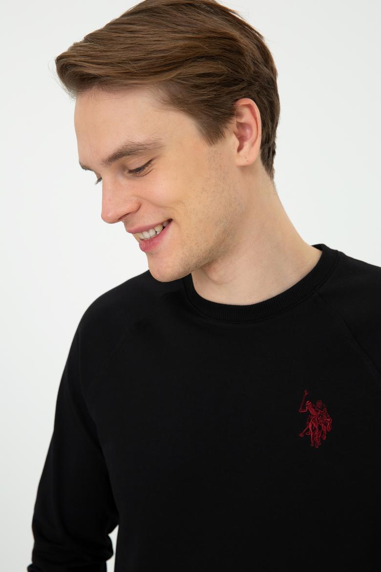 Erkek Siyah Basic Sweatshirt - 50244467027