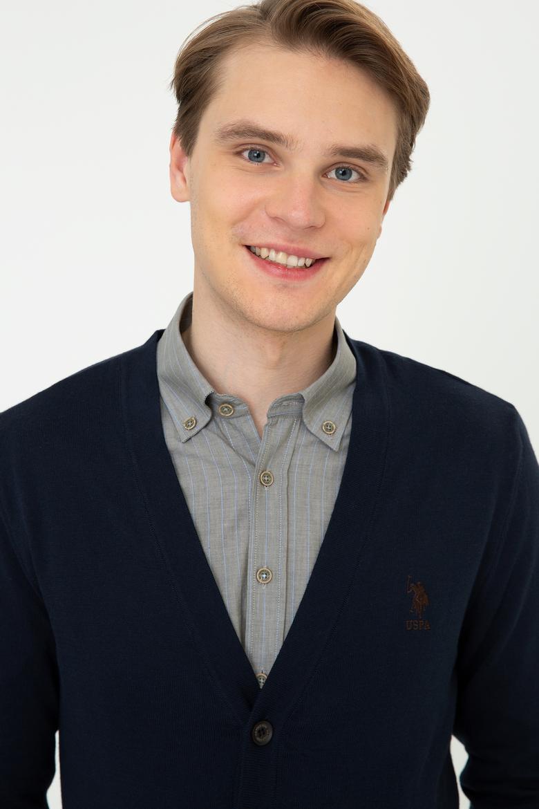 Erkek Lacivert Triko Hırka - 50237062005