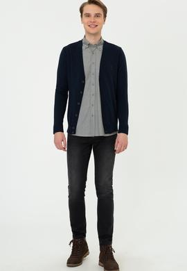 Erkek Lacivert Triko Hırka - 50237062005