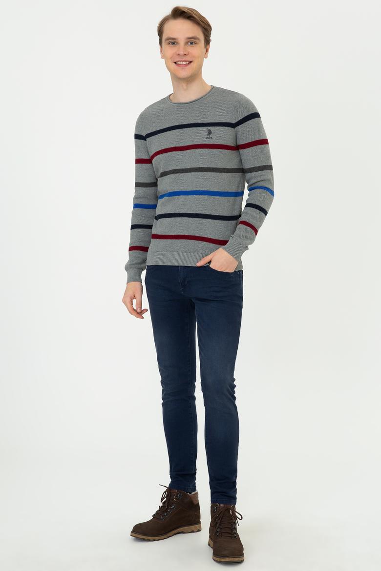 Erkek Gri Melanj Kazak - 50237080013