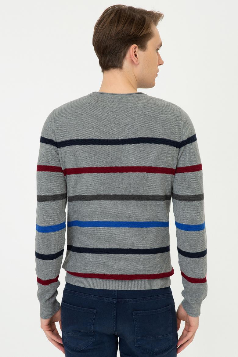 Erkek Gri Melanj Kazak - 50237080013