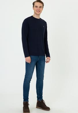 Erkek Lacivert Sweatshirt - 50241245017