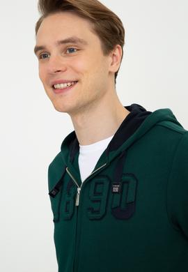 Erkek Koyu Yeşil Örme Hırka - 50243959056