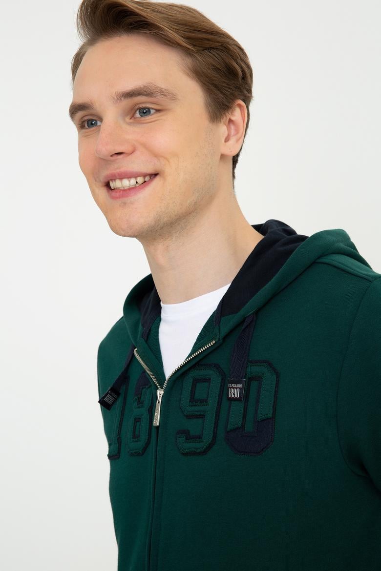 Erkek Koyu Yeşil Örme Hırka - 50243959056