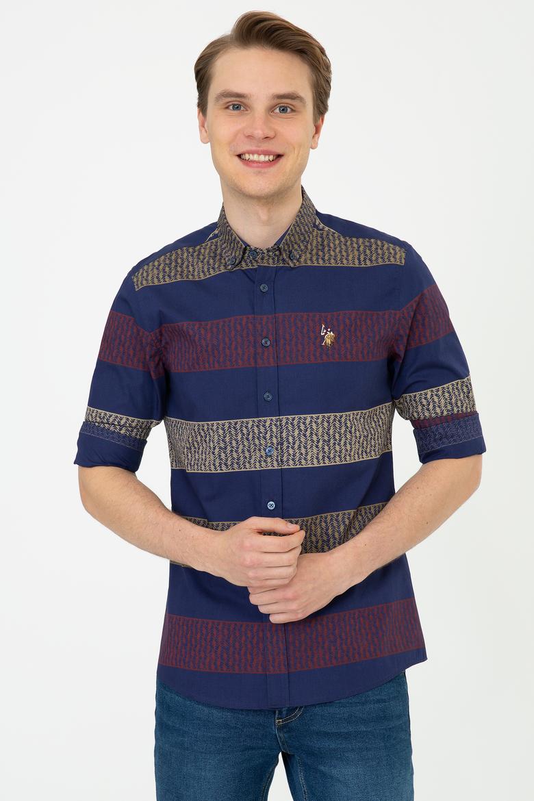 Erkek Lacivert Uzun Kollu Gömlek