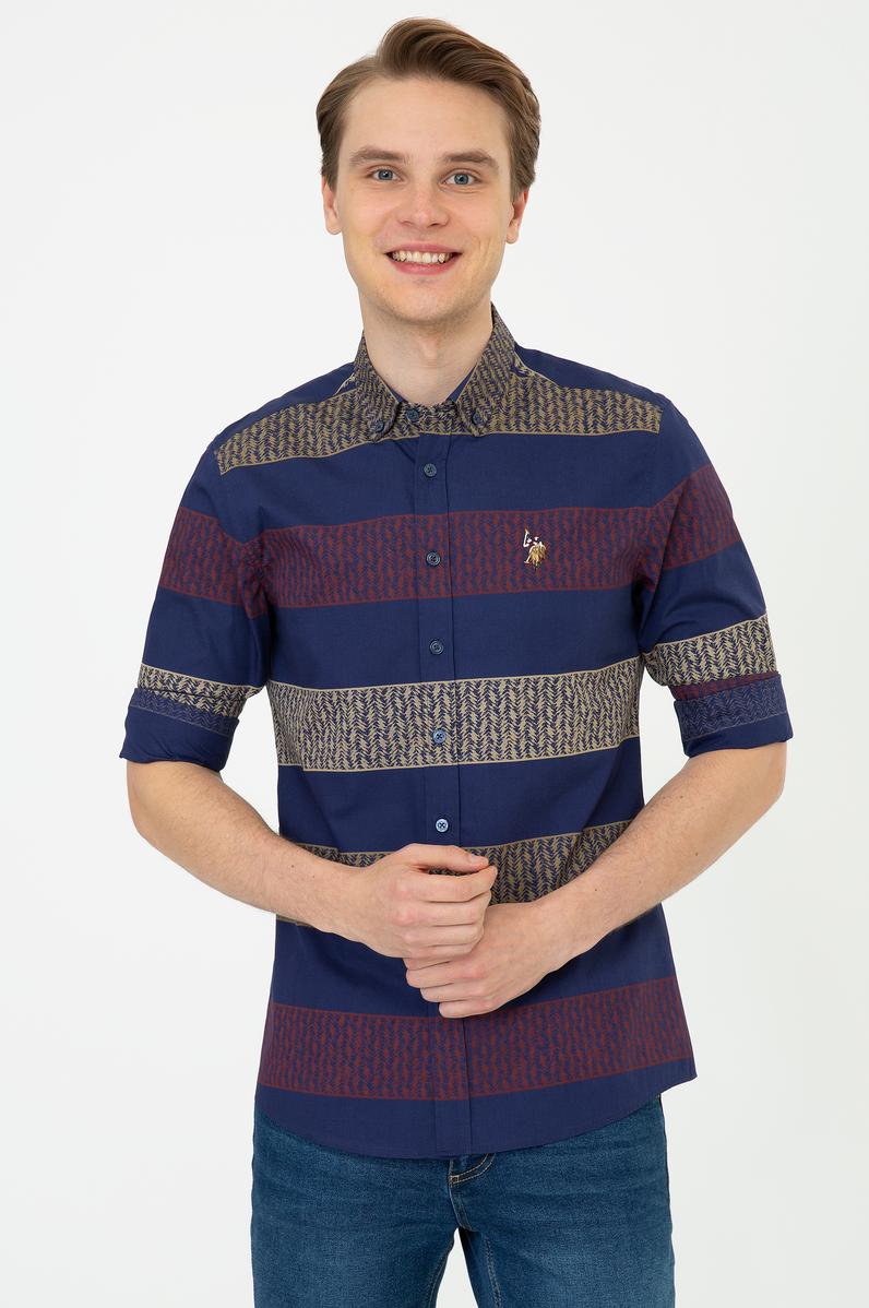 Erkek Lacivert Uzun Kollu Gömlek