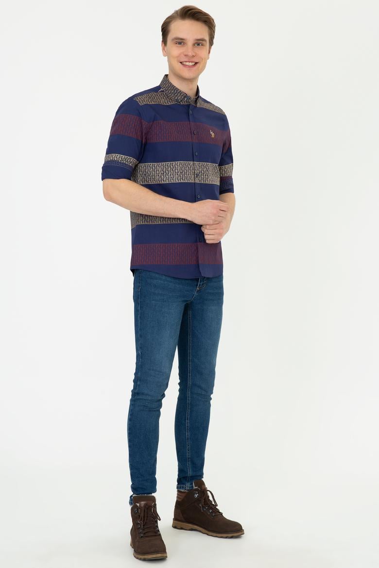 Erkek Lacivert Uzun Kollu Gömlek - 50238400015