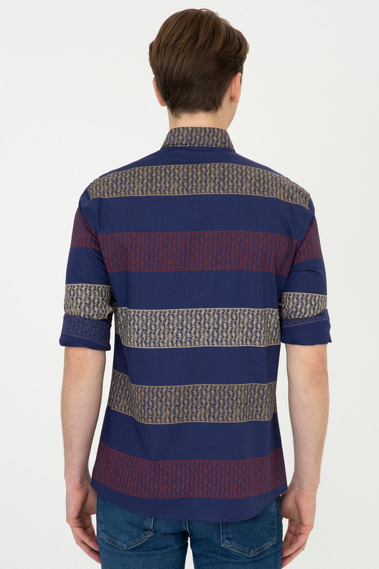 Erkek Lacivert Uzun Kollu Gömlek - 50238400015