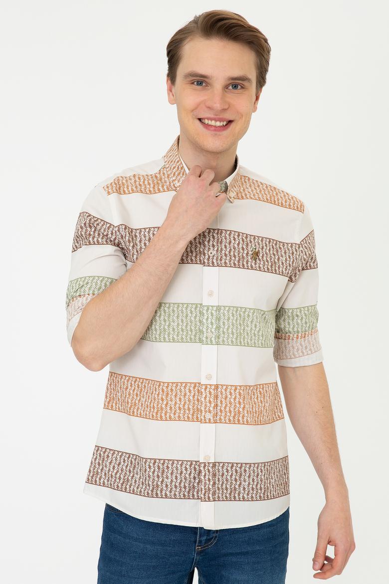 Erkek Krem Uzun Kollu Gömlek