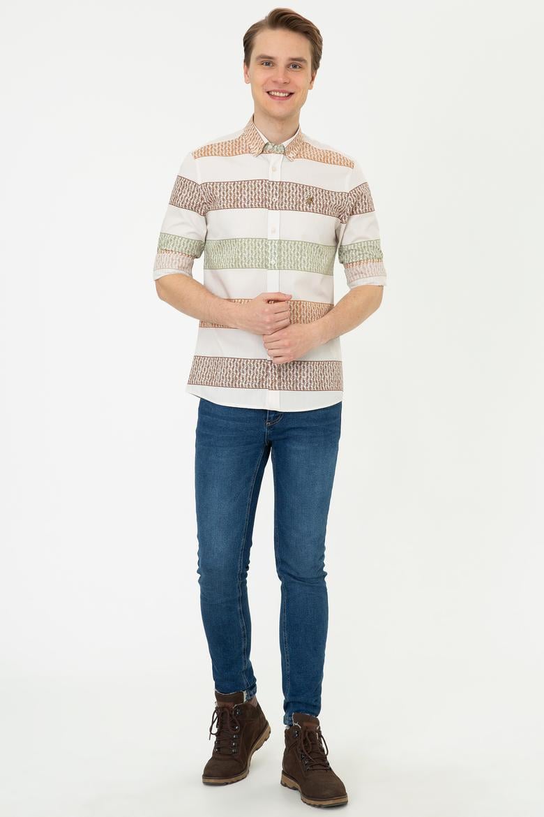 Erkek Krem Uzun Kollu Gömlek - 50238400022