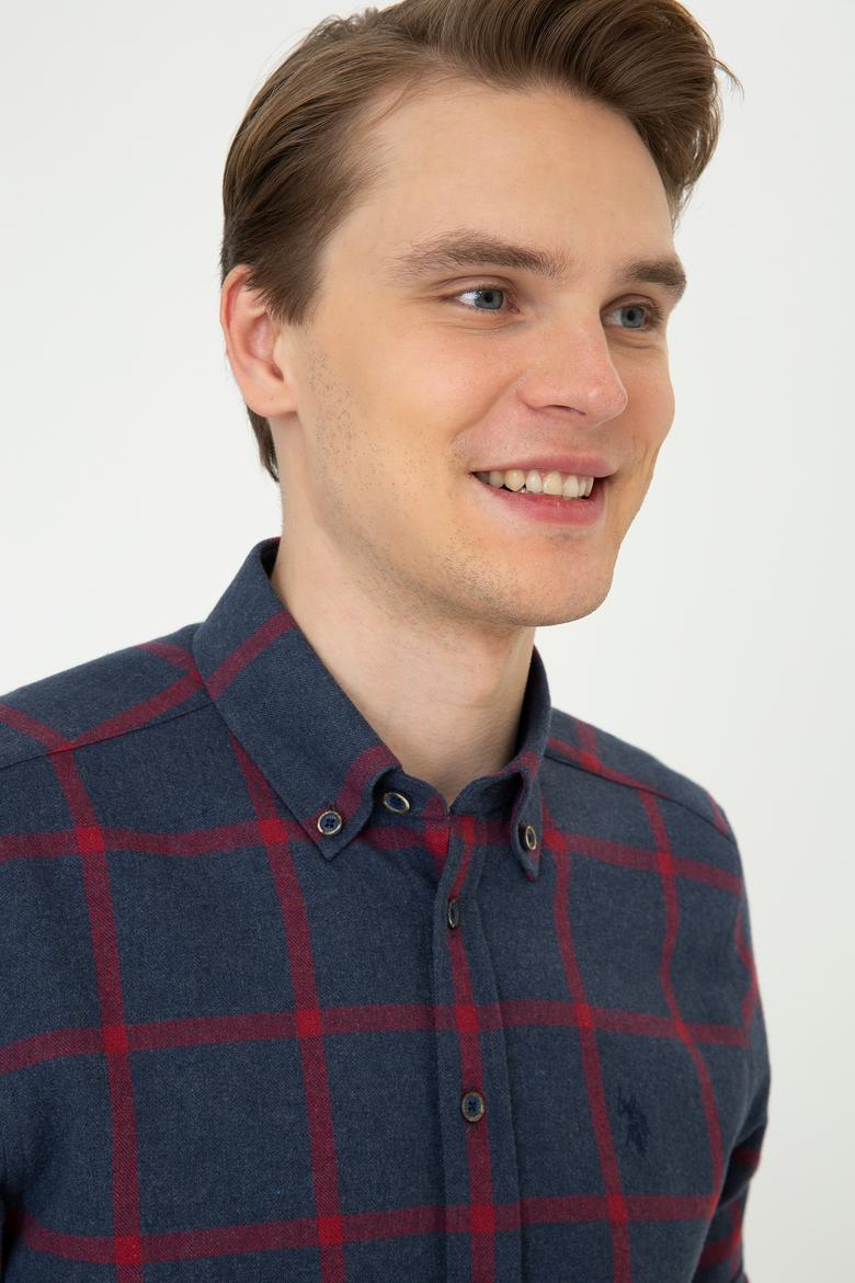 Erkek Lacivert Gömlek Uzunkol - 50247863006