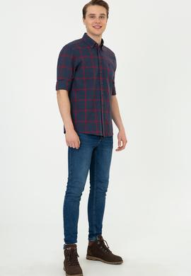 Erkek Lacivert Gömlek Uzunkol - 50247863006