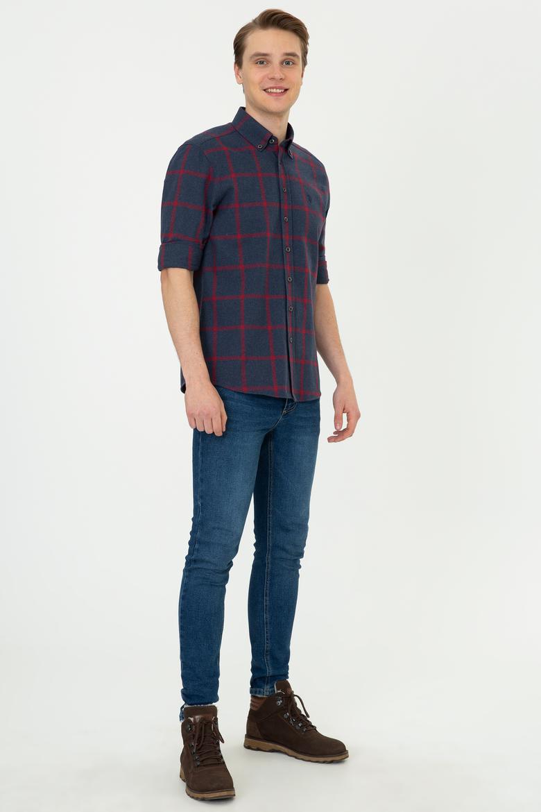 Erkek Lacivert Gömlek Uzunkol - 50247863006