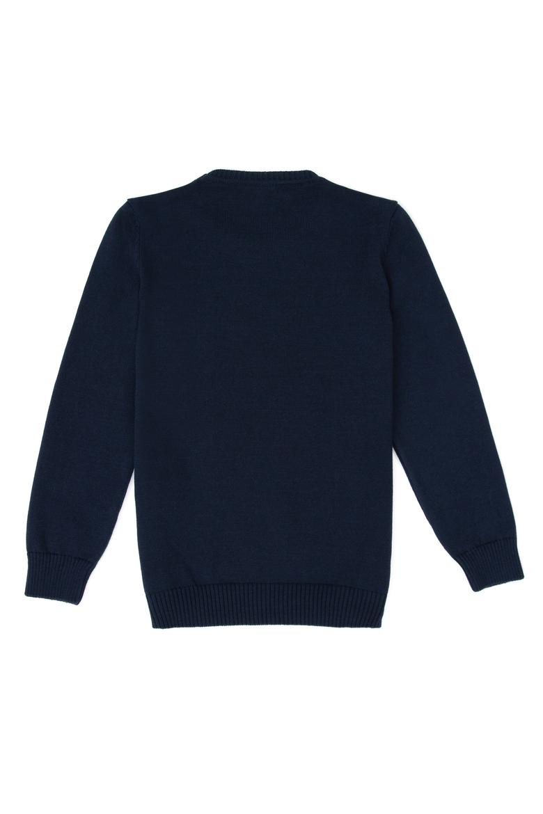 Erkek Çocuk Lacivert Bisiklet Yaka Triko Kazak - 50237149041